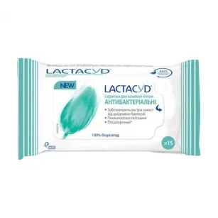 Antibacterial intimate hygiene wipes Lactacyd, 15 pcs Antibacterial intimate hygiene wipes Lactacyd, 15 pcs