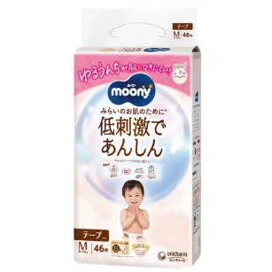 Детские подгузники Moony Natural размер M, 6-11 кг