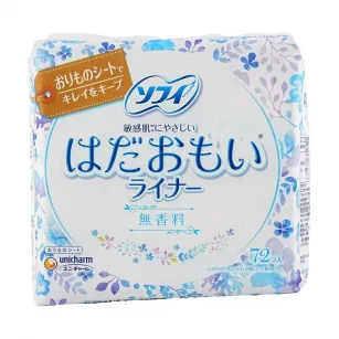 Pads for sensitive skin Unicharm Sophie Hadaomoi Liner 72 pcs