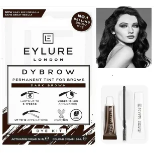 Eylure Σετ βαφής φρυδιών, σκούρο καφέ, 5+5ml Eylure Σετ βαφής φρυδιών, σκούρο καφέ, 5+5ml