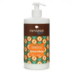 Shower gel with apricot and mango scent Messinian Spa Family Fun, 750 ml