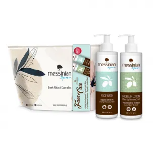 Gift set with facial cleanser and micellar lotion Messinian Spa Promo Micellar Make Up Remover, 300+300ml