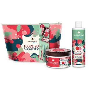 Gift set with Cherry shampoo and Cherry hair mask Messinian Spa I Love You Cherry Much, 250 + 300ml