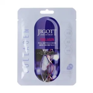 Fabric face mask Jigott Collagen Real with collagen, 27 ml Fabric face mask Jigott Collagen Real with collagen, 27 ml