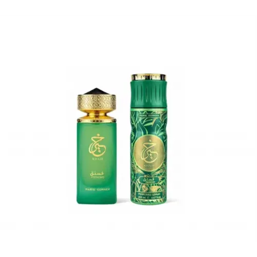 Парфюмерный набор парфюмерная вода и дезодорант-спрей Paris Corner – Khair Pistachio Eau De Parfum 100ml + Deodorant Spray 200мл