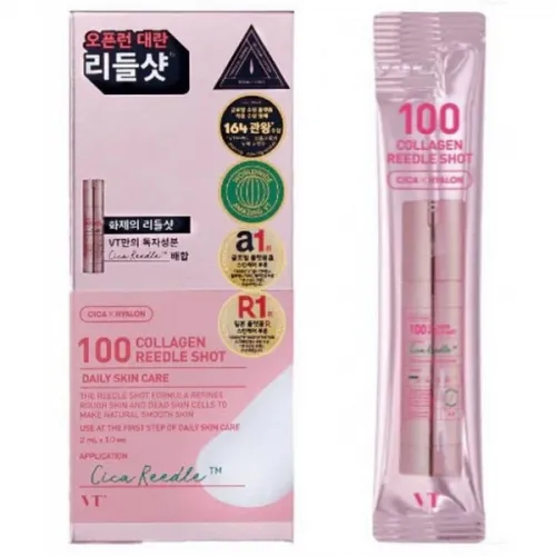 Укрепляющий коллагеновый бустер с микроиглами VT COSMETICS Collagen Reedle Shot 100 Stick, 2мл х 10шт