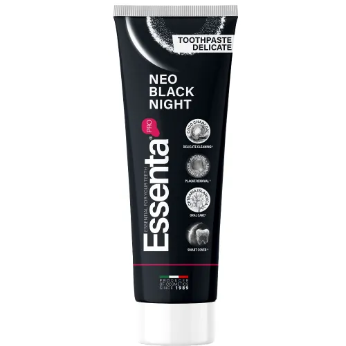 Toothpaste Essenta PRO NEO BLACK NIGHT, 75 ml