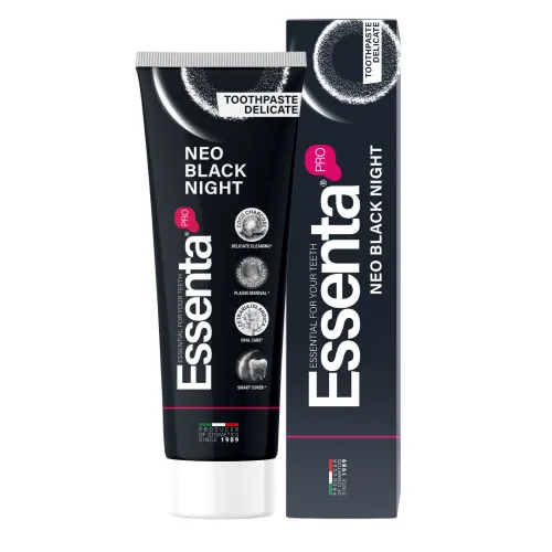 Toothpaste Essenta PRO NEO BLACK NIGHT, 75 ml