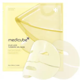 Hydrogel mask for radiant skin MEDICUBE Kojic Acid Turmeric Brightening Gel Mask, 1 piece