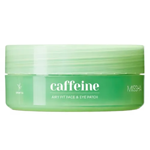 Противоотечные гидрогелевые патчи с кофеином  Missha - Airy Fit Caffeine Depuffing Face & Eye Patch, 60шт