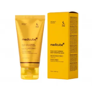 Разглаживающая ночная маска для лица с койевой кислотой Medicube Kojic Acid Turmeric Night Wrapping Mask, 75мл