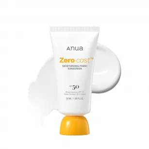 Зволожуючий сонцезахисний крем без білого фінішу ANUA Zero-Cast Moisturizing Finish Sunscreen SPF50+, 50мл