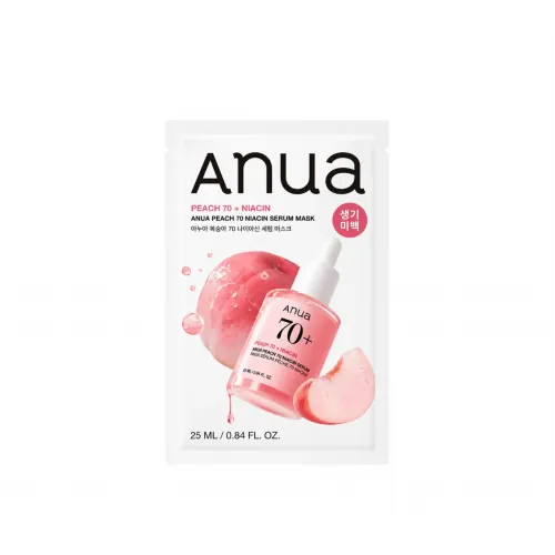 Brightening sheet mask with peach extract ANUA Peach 70 Niacin Serum Mask, 25ml 1PCS