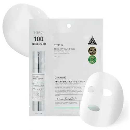 Укріплююча тканинна маска для обличчя VT Cosmetics - Reedle Shot 100, 1.5г+25г