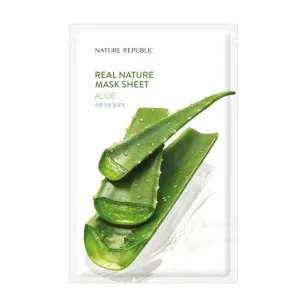 Aloe Extract Fabric Mask Nature Republic Real Nature, 23ml