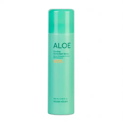 Moisturizing and Cooling Sunscreen Spray for Face and Body HOLIKA HOLIKA Aloe Cooling Sunscreen Spray 50SPF, 100ml