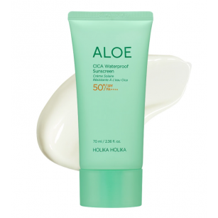 Успокаивающий солнцезащитный крем HOLIKA HOLIKA Aloe Cica Waterproof Sunscreen SPF50+ PA++++ 100мл