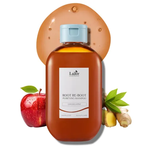 Shampoo for hair loss for sensitive skin LA´DOR Root Re-Boot Purifying Shampoo Ginger & Apple, 300ml