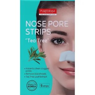 PUREDERM, Cleansing Nose Strips, 6 pieces