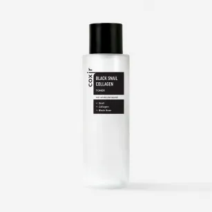 Toner για το πρόσωπο Coxir Black Snail Collagen αντιγήρανσης με βλέννα σαλιγκαριού και κολλαγόνο, 150 ml