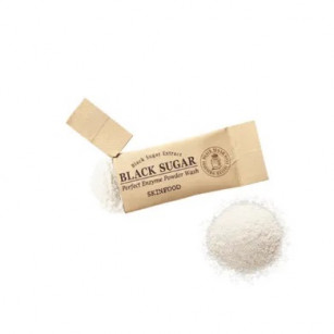 Enzyme powder for cleansing and exfoliating the skin with black sugar extract