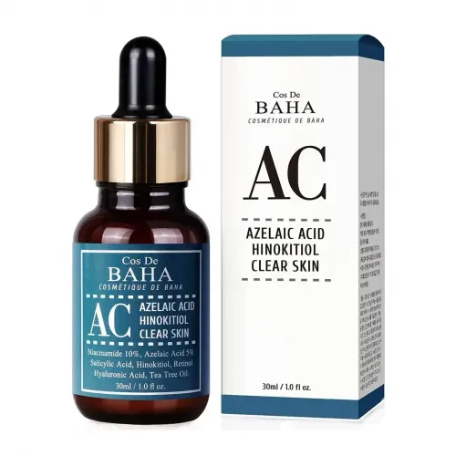 Cos de Baha AC Azelaic Acid Hinokitiol Clear Skin Serum for Fighting Acne 30ml