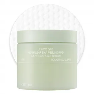 Cleansing peeling pads with houttuynia extract and BHA acids celimax Ji Woo Gae Heartleaf BHA Peeling Pad, 60 pcs