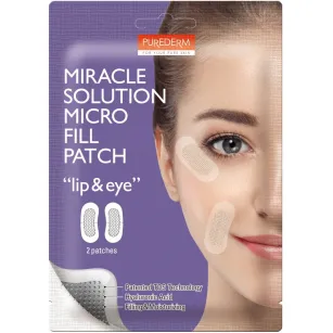 Patches for eyes and lips with microneedles