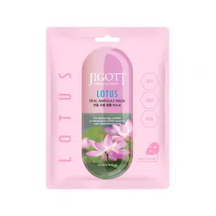 Ампульна маска для обличчя з екстрактом Лотоса - Jigott Lotus Real Ampoule Mask, 27 мл