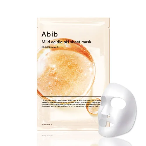 Зволожуюча та освітлююча тканинна маска для обличчя ABIB Mild Acidic pH Glutathiosome Fit Sheet Mask, 1шт