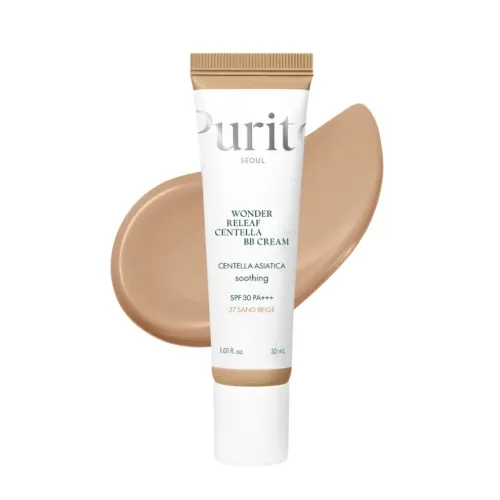 BB cream PURITO Wonder Releaf with centella extract, No. 27 Sand Beige, 30 ml