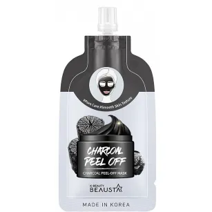 Μάσκα Απολέπισης Προσώπου BEAUSTA Charcoal Peel, 10 τεμάχια x 20ml