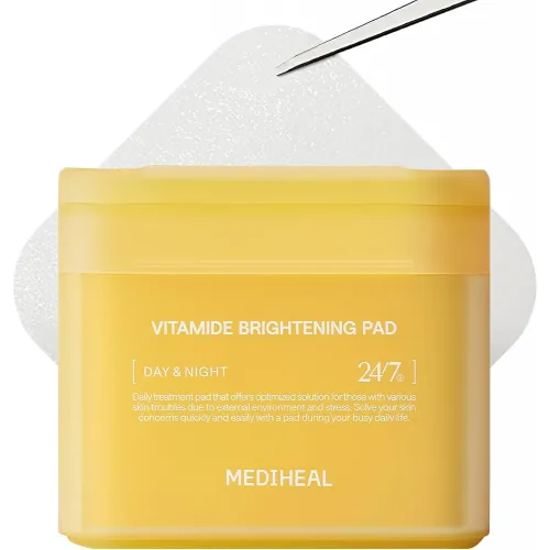 Brightening toner pads with vitamins MEDIHEAL Vitamide Brightening Pad, 100 pcs