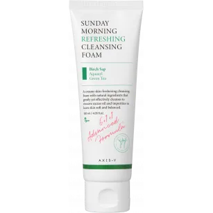мягкая пенка для умывания для деликатного очищения кожи AXIS-Y Sunday Morning Refreshing Cleansing Foam, 120мл