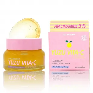 Brightening cream with 5% niacinamide and yuzu extract LALARECIPE Yuzu Vita C Cream, 50ml Brightening cream with 5% niacinamide and yuzu extract LALARECIPE Yuzu Vita C Cream, 50ml