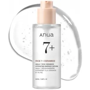 Brightening Rice Face Serum Anua Rice 7 Ceramide Hydrating Barrier Serum, 50ml
