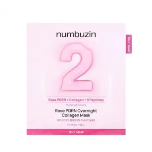 Μάσκα Υδρογέλης Numbuzin No.2 Rose PDRN Overnight Collagen Mask, 1 τεμ.