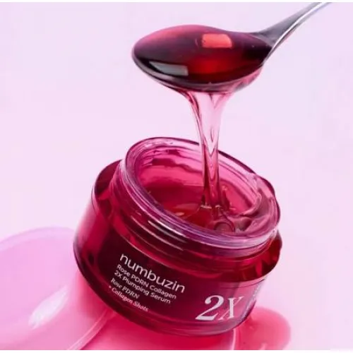 Сыворотка-желе для упругости и сияния кожи Numbuzin - No.2 Rose PDRN Collagen 2X Plumping Serum, 30мл