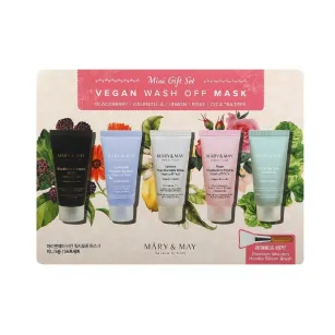 set of clay mini face masks Mary&May Vegan Wash Off Mask, (30g x5)