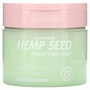 Toning face pads with hemp extract LALARECIPE Hemp Seed Purifying Pad, 70 pcs Toning face pads with hemp extract LALARECIPE Hemp Seed Purifying Pad, 70 pcs