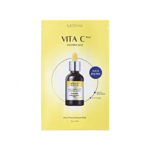 Sheet mask for face with vitamin C MISSHA Vita C Plus Spot Correcting Ampoule Sheet Mask, 1 piece