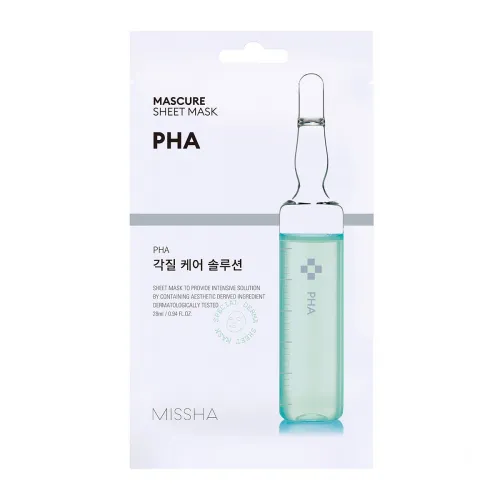 Moisturizing sheet mask with PHA acid Missha - Mascure Peeling Solution Sheet Mask - PHA, 1 piece