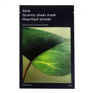 Moisturizing sheet mask for problematic skin Abib - Gummy Sheet Mask Heartleaf Sticker, 1 piece