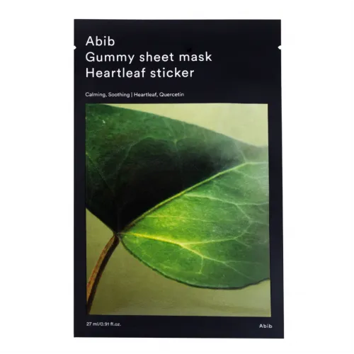 Moisturizing sheet mask for problematic skin Abib - Gummy Sheet Mask Heartleaf Sticker, 1 piece