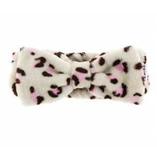 Κορδέλα μαλλιών σε ροζ λεοπάρ TRIMAY Leopard Pink Big Ribbon Hair Band, 1 τεμ.