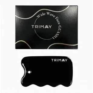 Φυσική κεραμική ξύστρα γκουά σα για το πρόσωπο TRIMAY Wide Wave Face Guasha, 1 τεμάχιο