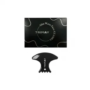 Φυσική κεραμική ξύστρα γκουά σα για πρόσωπο και σώμα TRIMAY Slim Wave Face Guasha, 1 τεμάχιο