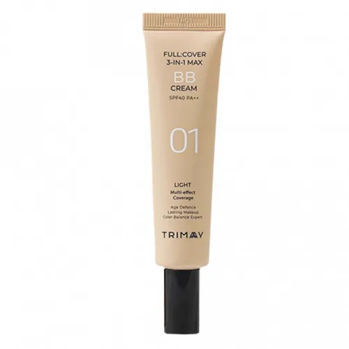BB-крем с эффектом полного покрытия 3-в-1 №01 Светлый Trimay full cover 3-in-1 max bb cream spf40 pa++ 01 light, 30мл