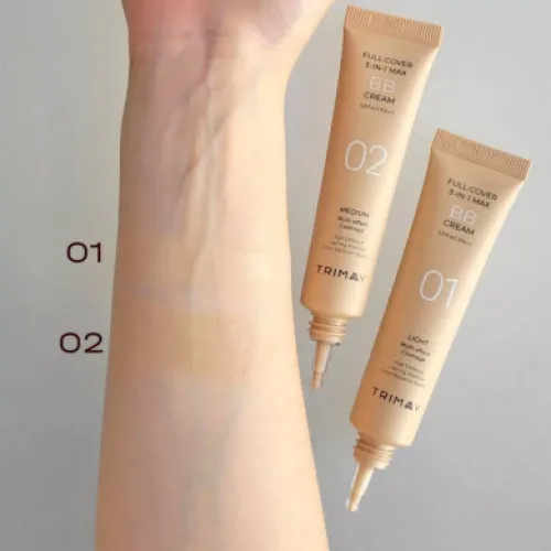 ВВ Крем для обличчя Trimay full cover 3‑in‑1 max bb cream 02 spf40 pa++, 30мл