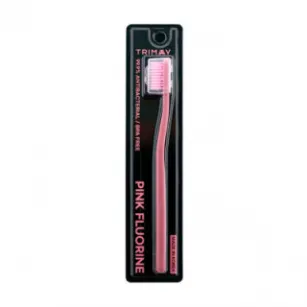 Антибактериальная зубная щетка Trimay Pink Fluorine Toothbrush, 1шт